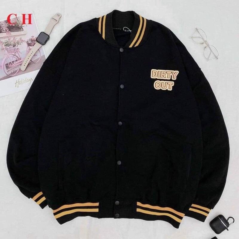 Áo bomber Dirty viền vàng COA867