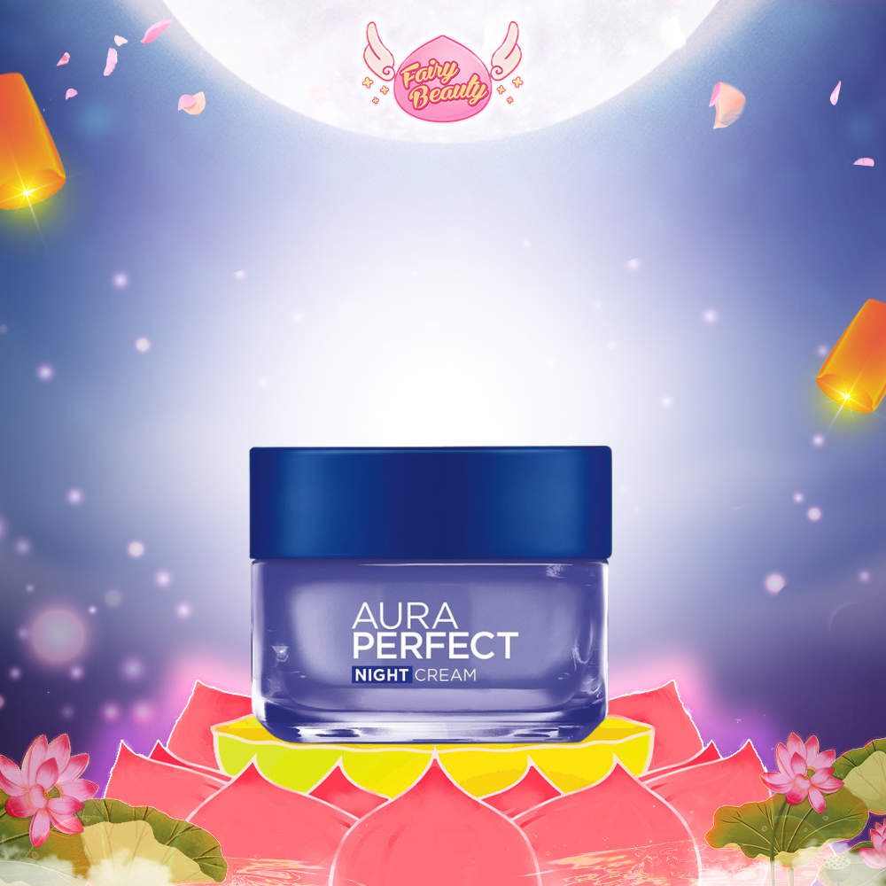 [L'OREAL PARIS] Kem Dưỡng Ban Đêm Giúp Trắng Sáng Và Đều Màu Da Hoàn Hảo Aura Perfect Night Cream 50ml