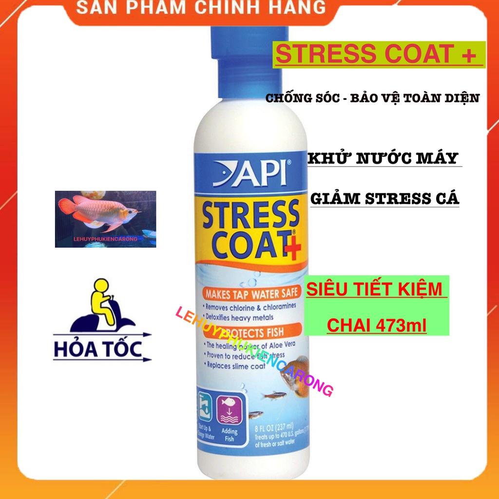 STRESS COAT Dung Dịch Khử Độc Nước, Giảm Stress Cho Cá Chai 118ml, 237ml, 473ml Chính Hãng API MỸ