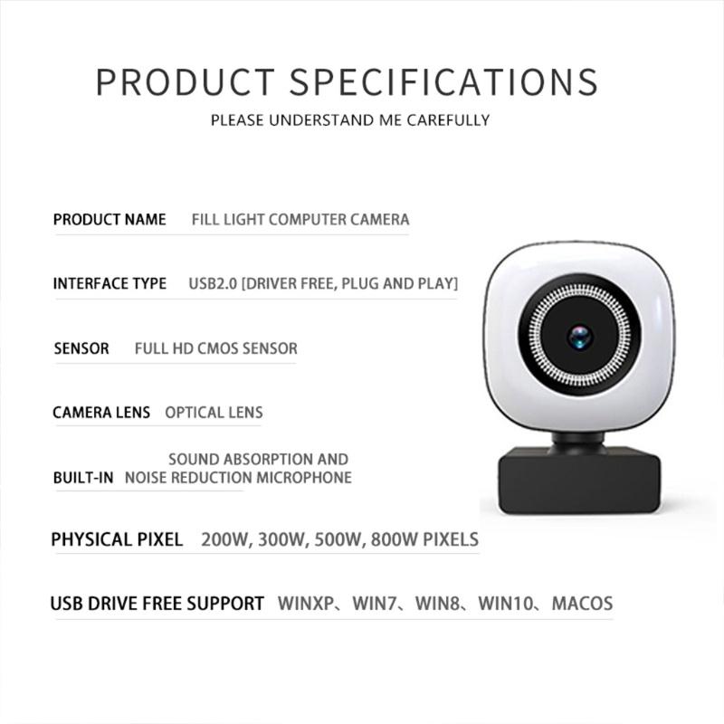 Webcam Hsv 1080p Lấy Nét Tự Động Với Vỏ Bọc Micro Cho Máy Tính