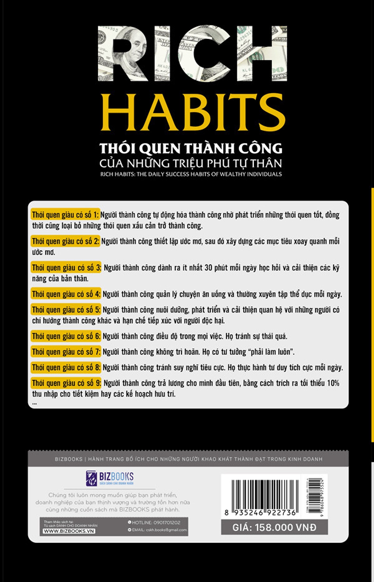 Rich Habit - Thói Quen Thành Công Của Những Triệu Phú Tự Thân(Tặng Kèm Booksmark)