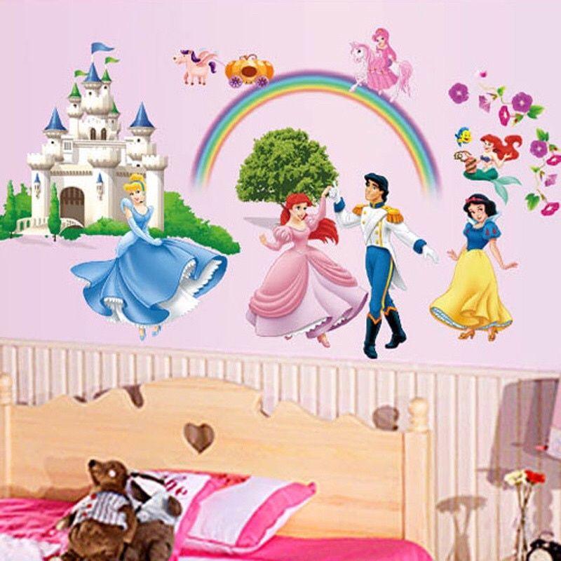 Decal dán tường trăng sao và hoàng tử công chúa