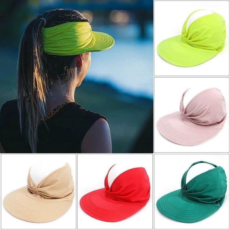 Women Beach Hats Summer Outdoor Sun Shade Wide Brim Caps Hat Empty Top Breathable Sunscreen Sunhat Visor Sport Caps Hats