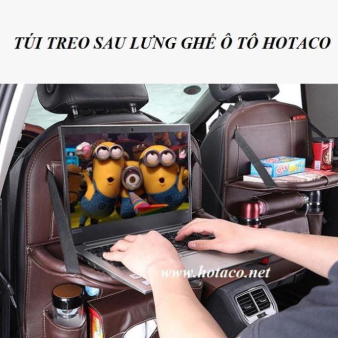 Túi treo đồ ghế sau ô tô, túi treo đồ đa năng trên ghế ô tô có bàn ăn tiện gọn