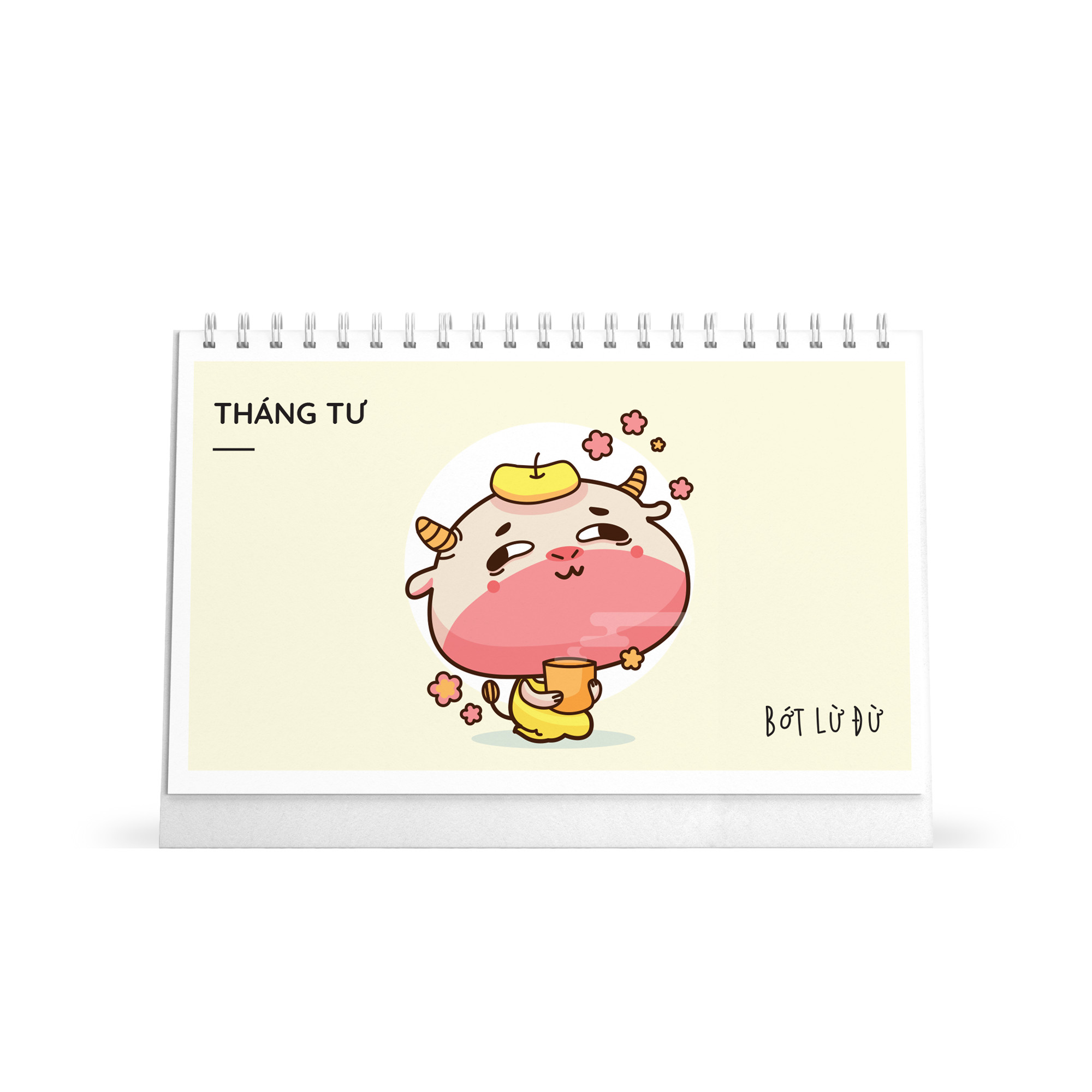 Lịch bàn chữ nhật ngang SDstationery 2021 Hứa Sống Tốt (con trâu) 21x12,7 cm