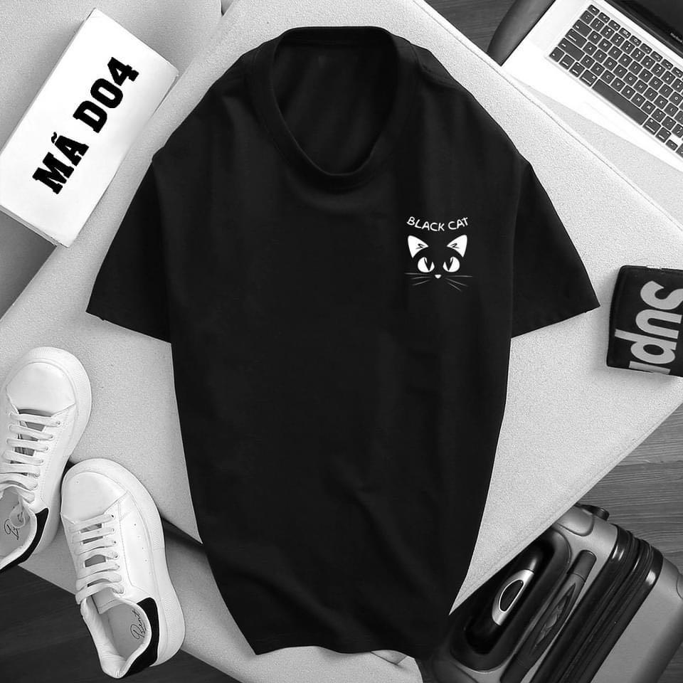 ÁO THUN NAM NỮ COTON BLACK CAT