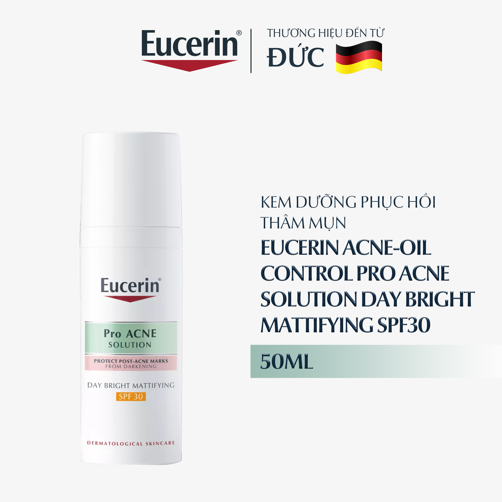 Kem dưỡng giảm mụn & chống nắng Eucerin Day Bright Mattifying SPF30 50ml