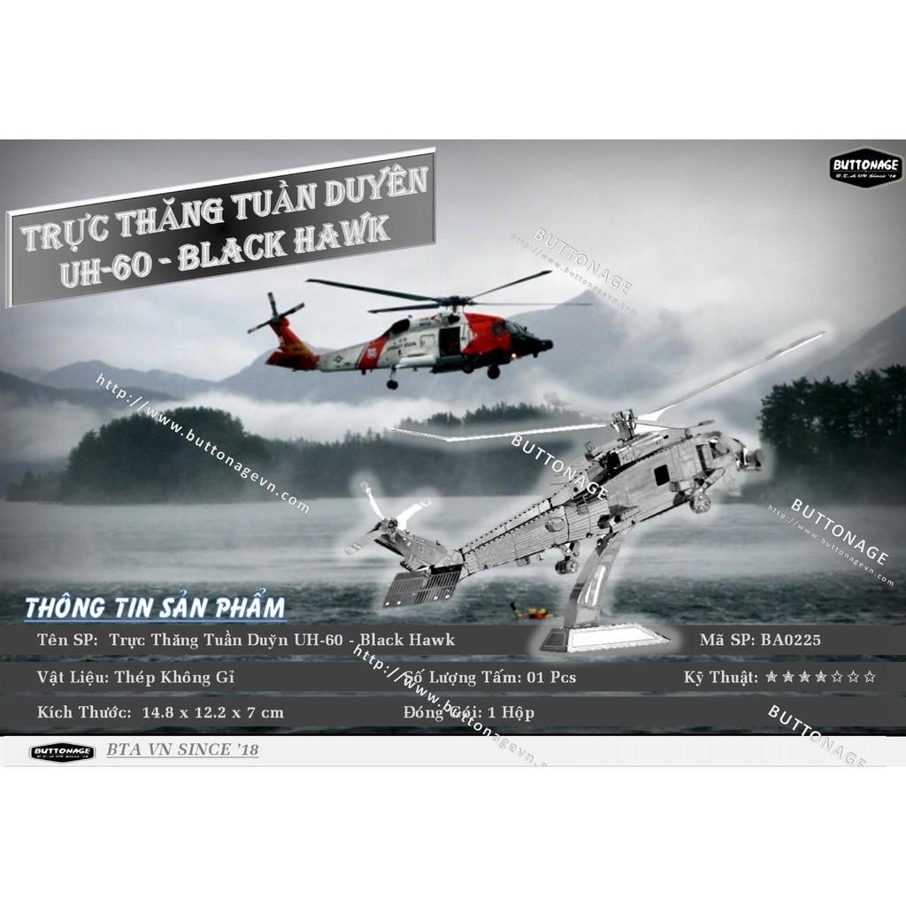 Mô Hình Lắp Ráp 3d Trực Thăng Tuần Duyên UH-60 - Black Hawk