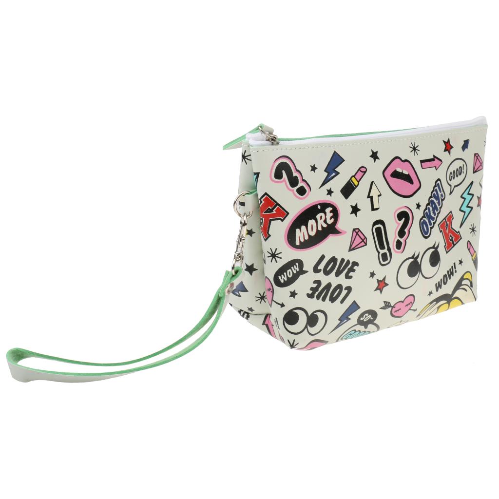 4xFashion Cosmetic Makeup Purse Wash Bag Organizer Pouch Pencil Case Bag Color