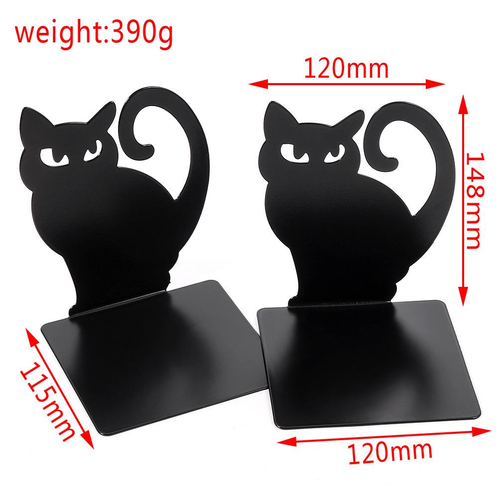 2PCS trang trí rỗng ra ngoài sắt bookends Thiết kế rỗng mèo con