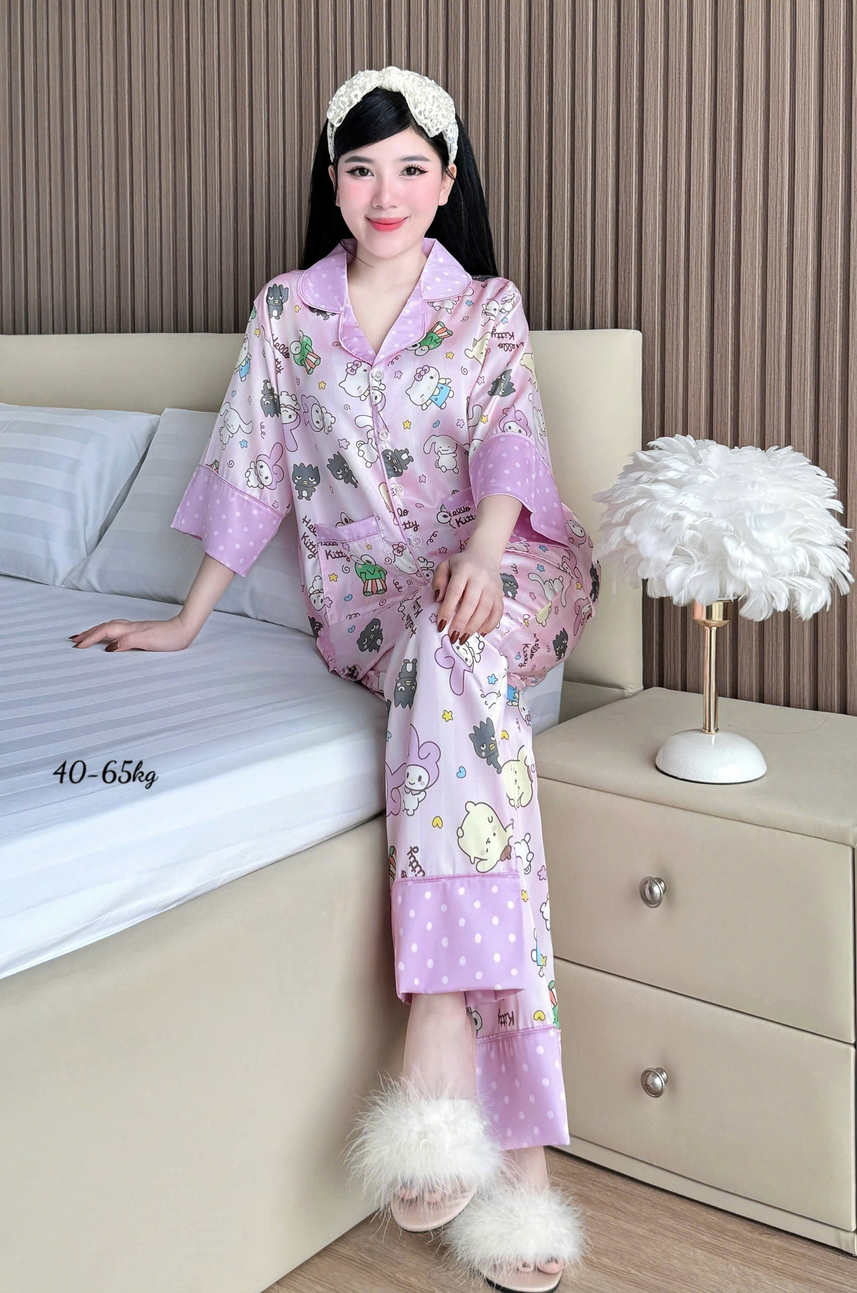 [NN Pijama] Đồ ngủ nữ mặc nhà pijama tay lở lụa latin cao cấp