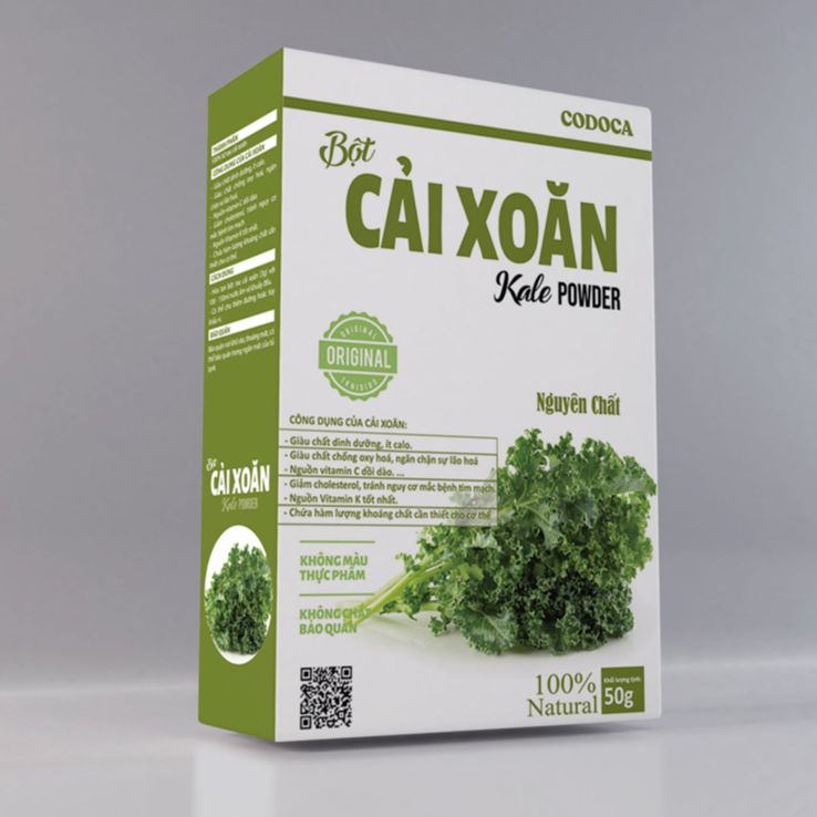 Bột Cải xoăn Codoca Nguyên Chất sấy lạnh Giàu dinh dưỡng, chống lão hóa