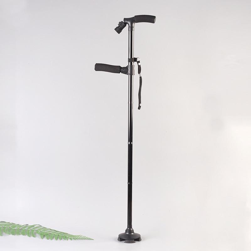 Gậy Chống Cho Người Già Cao Cấp Dạng Gấp Gọn - Có Kết Hợp Đèn Pin Và Tay Vịn Phụ, Đế Chống Trượt