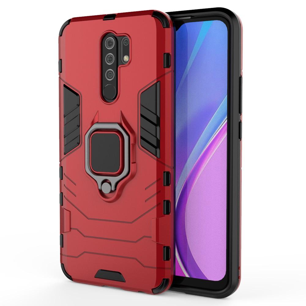 Ốp lưng cho Xiaomi Redmi 9 iron man chống sốc kèm nhẫn xoay chống xem video bảo vệ camera