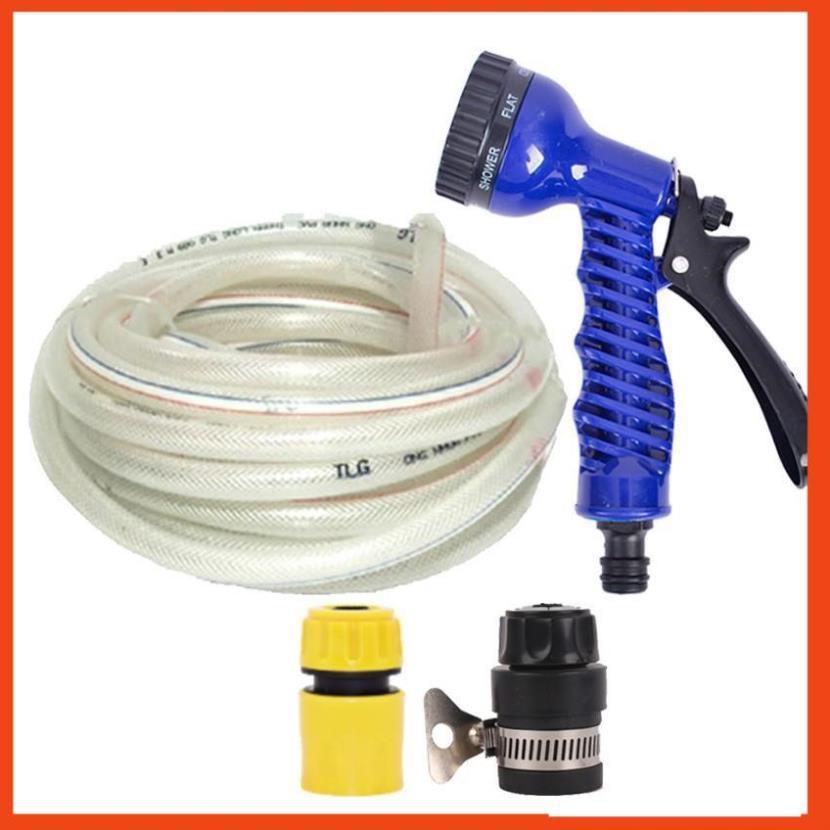Bộ dây tăng áp 3 lần vòi xịt nước rửa xe, tưới cây loại 3-5m  206843