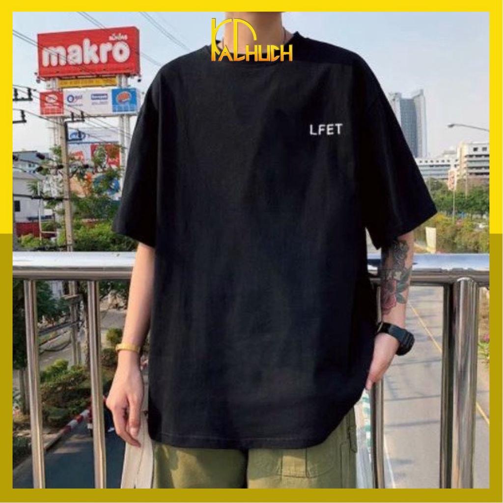 ÁO THUN TAY LỠ UNISEX NAM NỮ IN LFET - FREESIZE DƯỚI 75KG