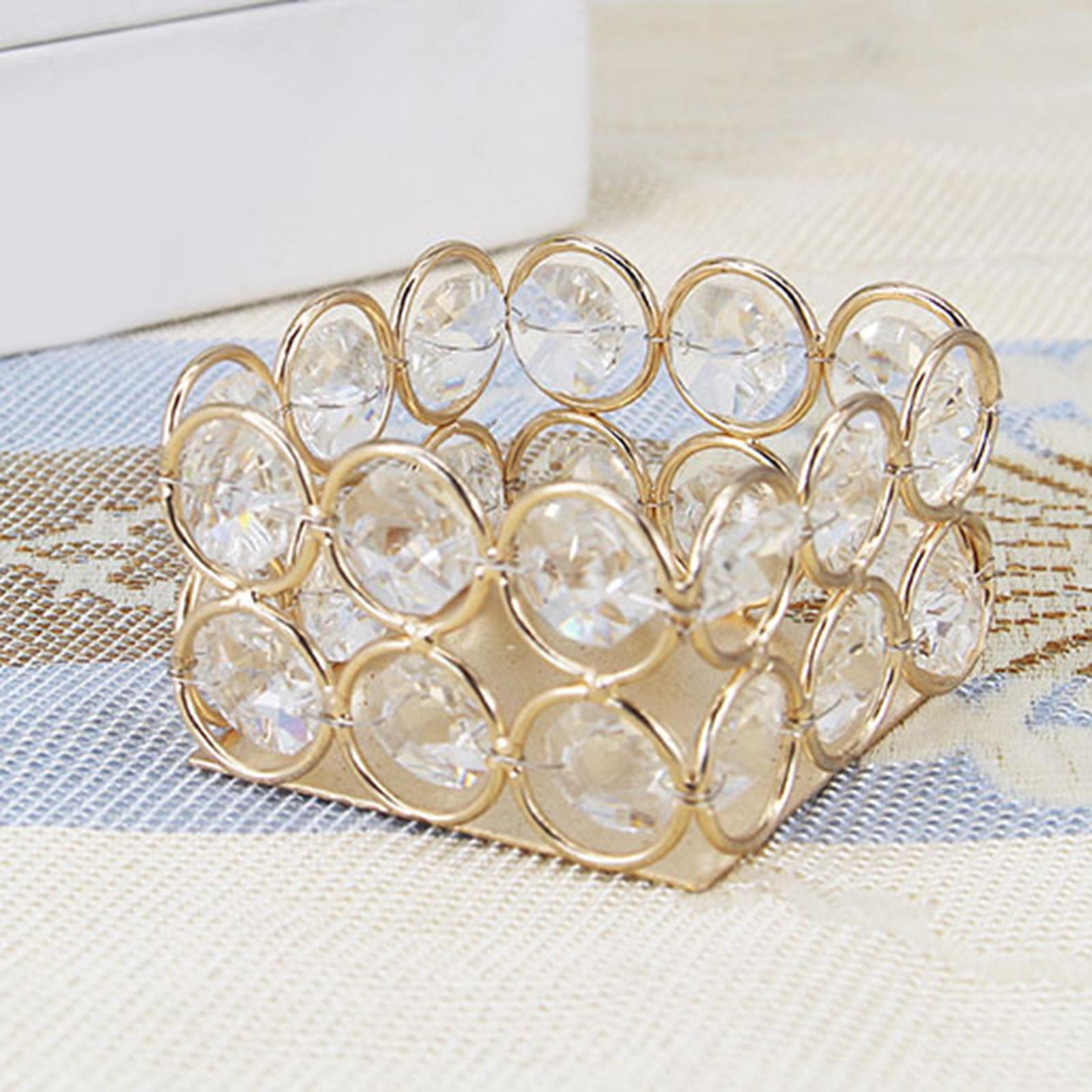 2pcs Crystal Tealight Candle Holder Wedding Dinning Table Home Centerpiece