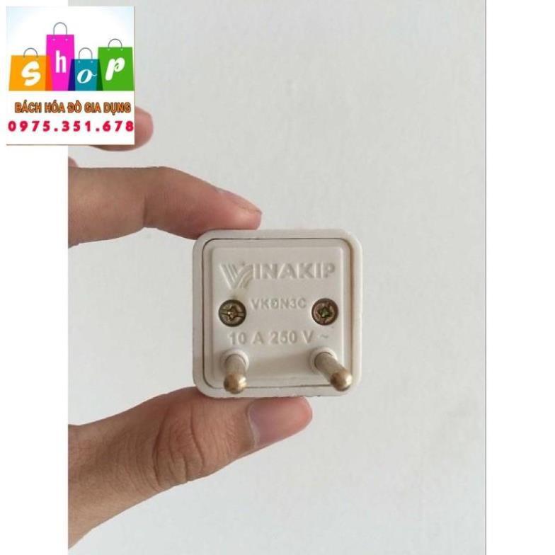 Phích cắm chuyển 3 chấu sang 2 chấu màu trắng