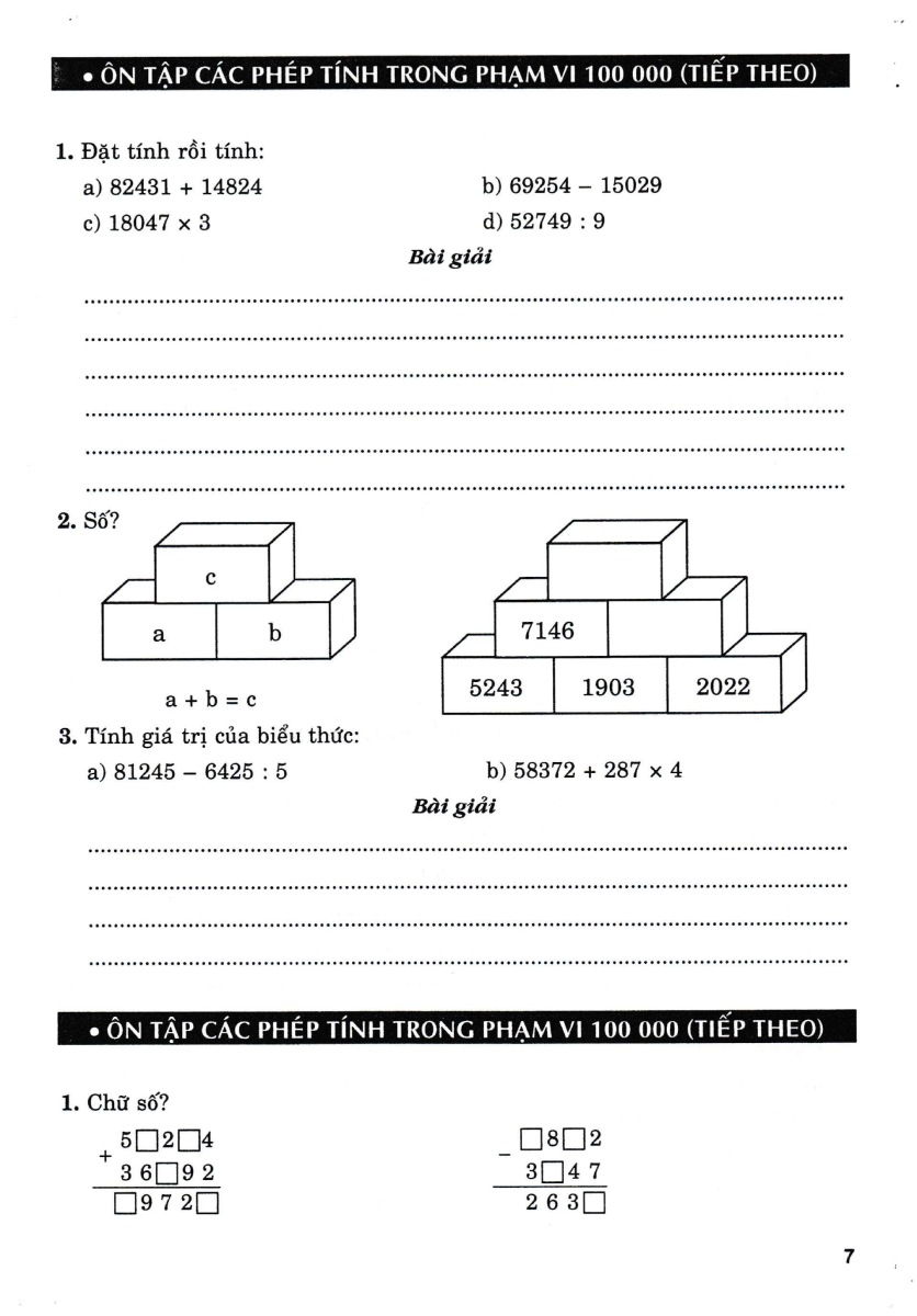 Vở Bài Tập Nâng Cao Toán 4 Tập 1 _HA