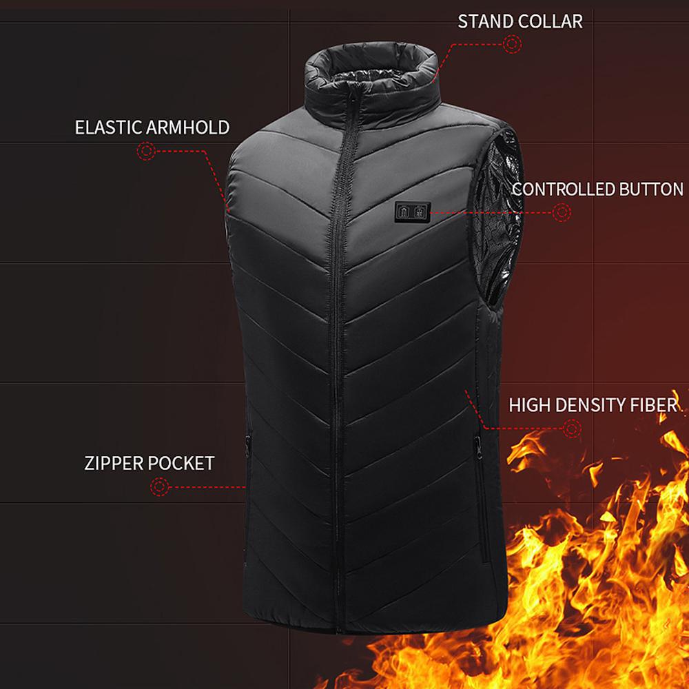 Heated Vest for Men Women 15-Zone Winter Electric Heating Vest Washable Heating Jacket with 3 Heating Levels