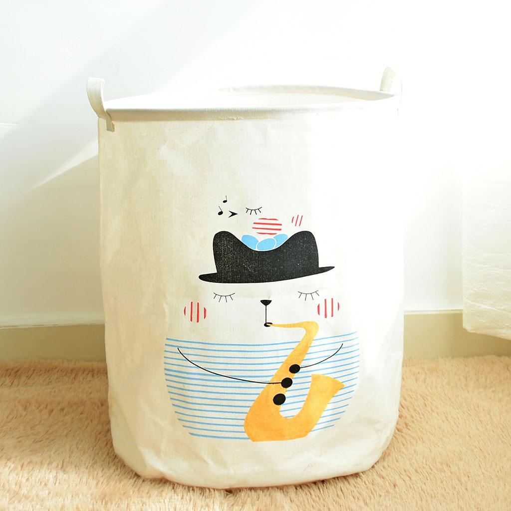 Collapsible Households Storage Basket Laundry Hamper Bucket 40x50cm