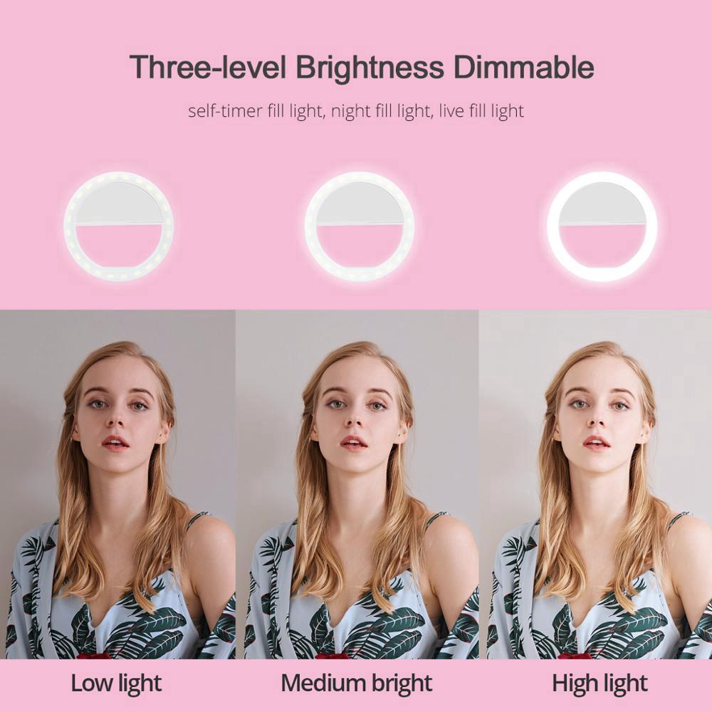 Đèn Led Kẹp Điện Thoại Hỗ Trợ Chụp Ảnh Tiện Lợi