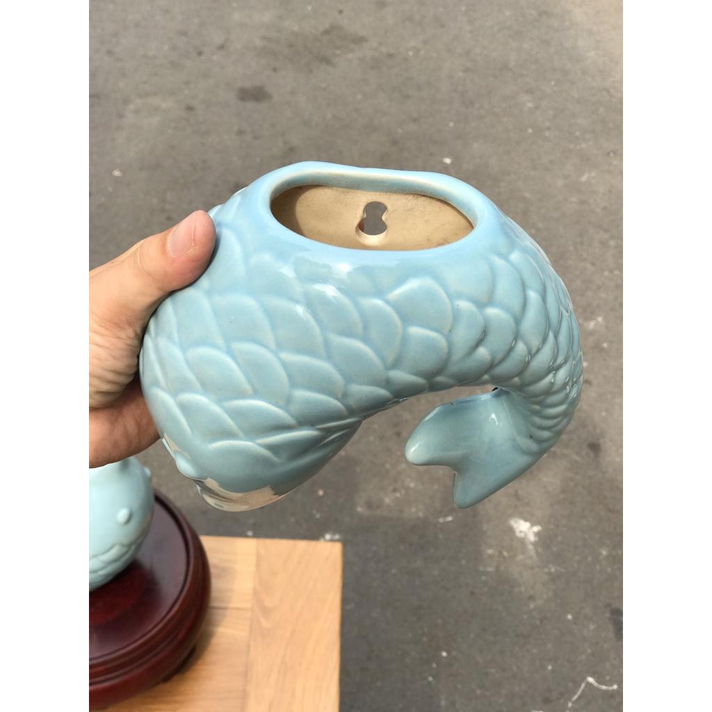 CÁ TREO TƯỜNG GỐM SỨ TRANG TRÍ TRỒNG CÂY DECOR