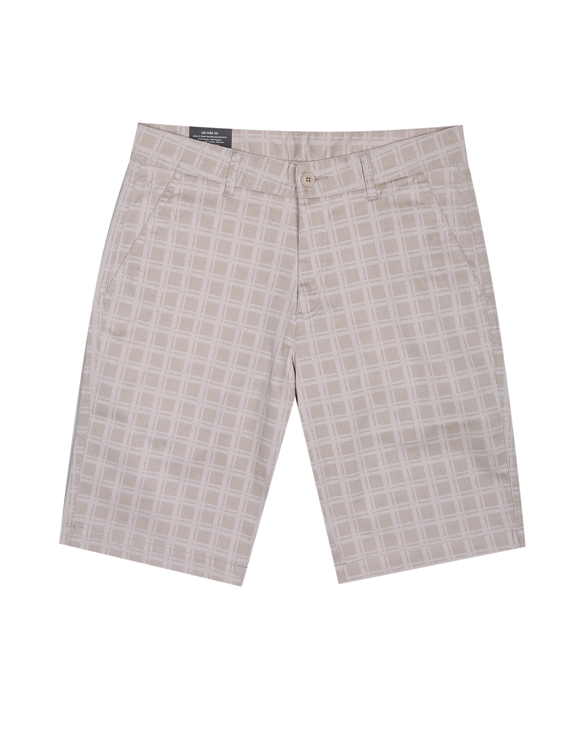 Quần short khaki nam Khatoco Q3M378R0-ININ144-2410-0
