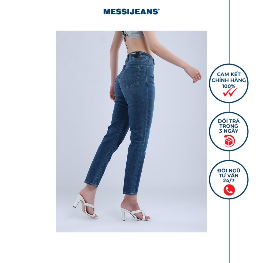 Quần jeans nữ ống ôm dài 9 tấc MESSI WJF0154-21