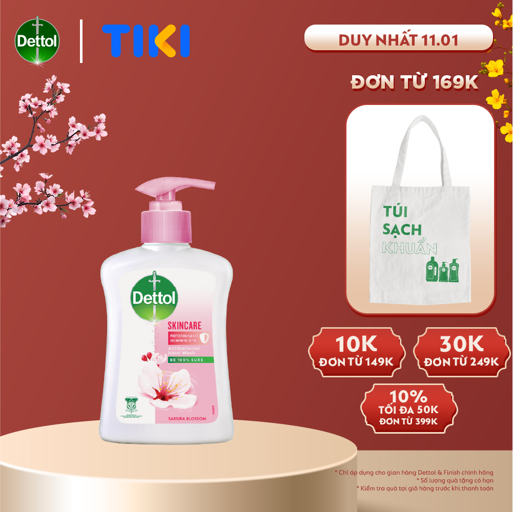 Nước rửa tay diệt khuẩn Dettol - Chai 250g