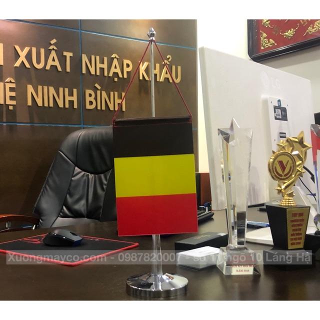 Cờ để bàn Bỉ đế đơn inox