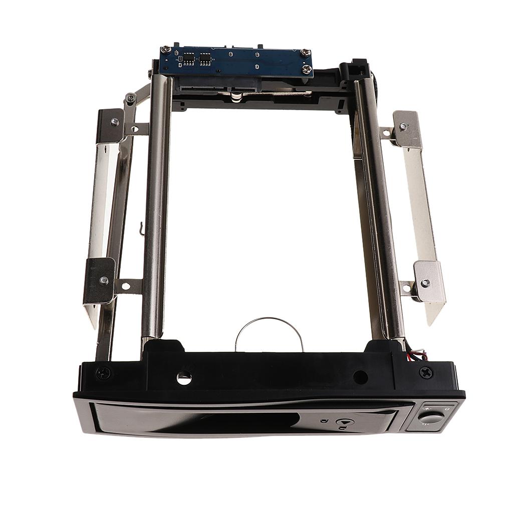 3.5'' HDD SATA Hot Swap Internal Enclosure Mobile Rack Caddy & Key Lock #2