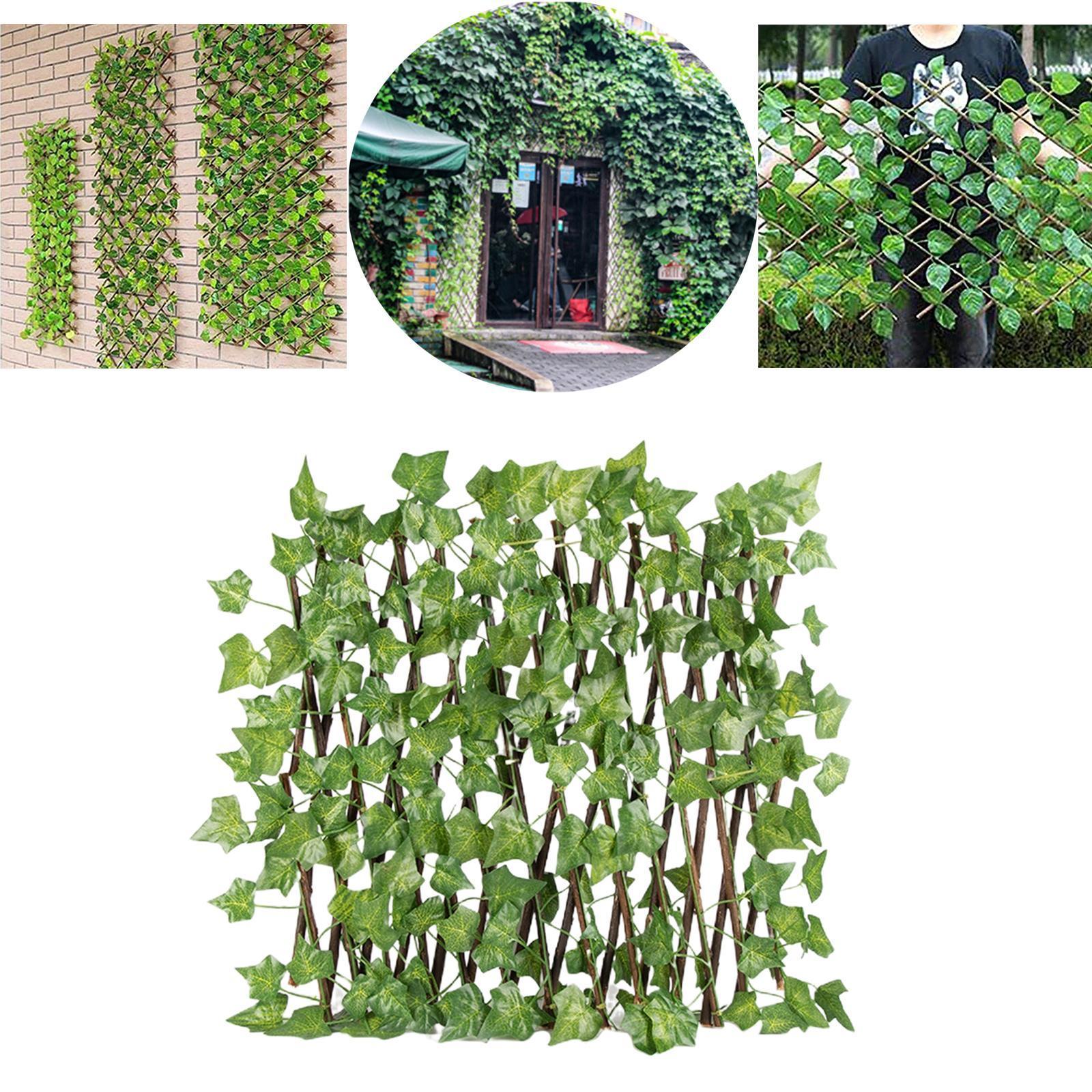 2pcs Retractable Garden Fence Trellis Privacy Screen Outdoor Backyard Decor