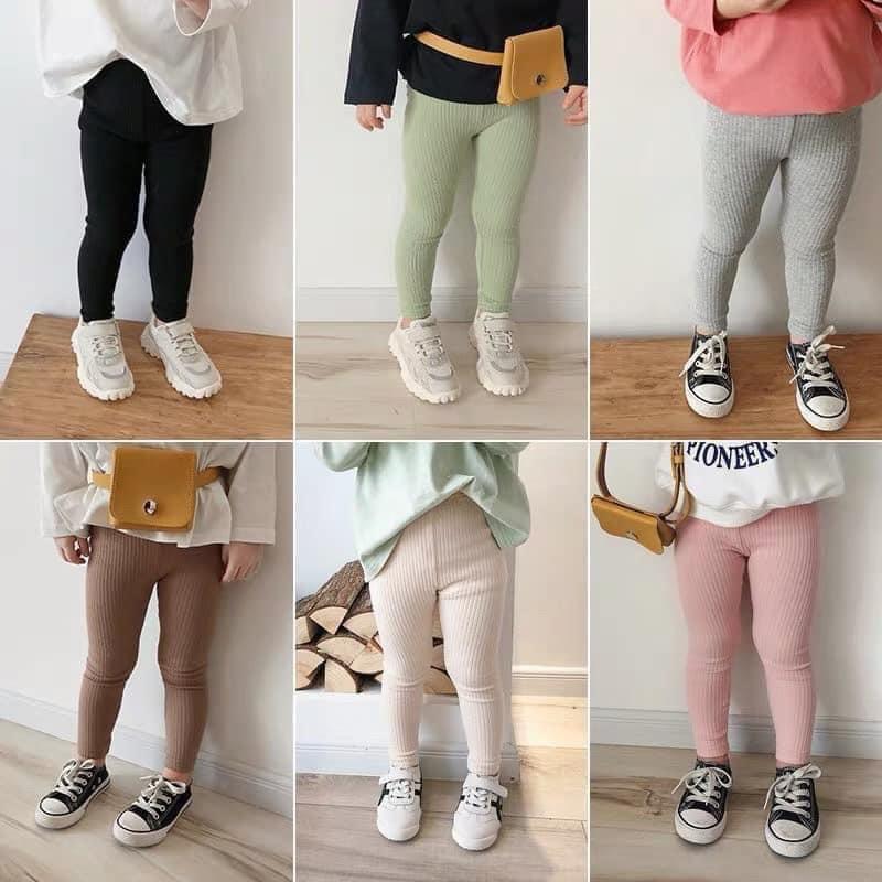 Quần Legging Tăm Siêu Co Giãn Nhiều Màu Cho Bé - Nhà Cam