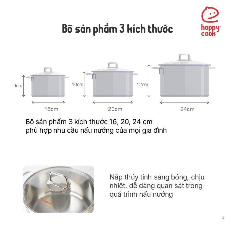 Bộ nồi Inox 5 đáy Happy Cook Penta HCS-PT06