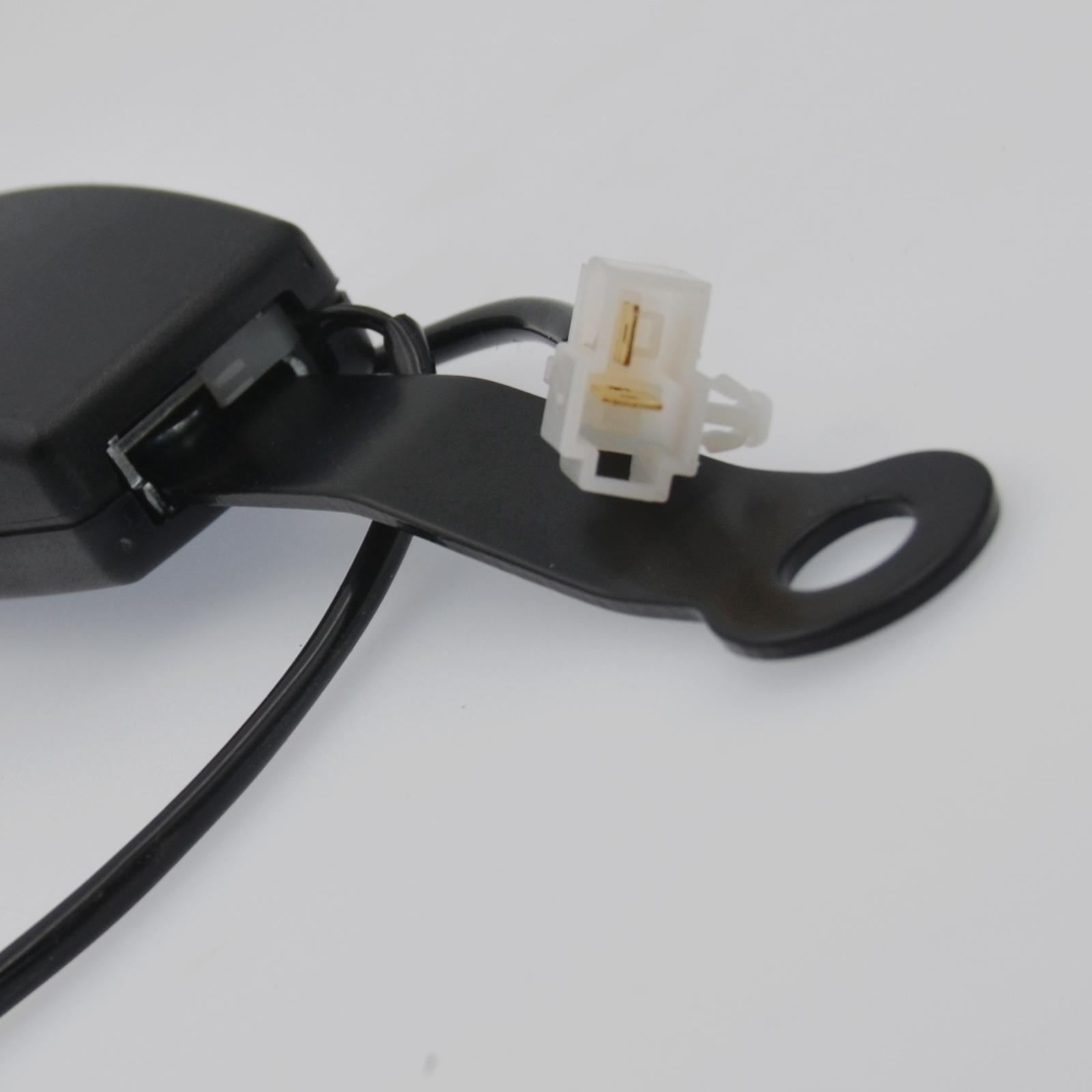 Auto 22mm Car Front Seat Belt Buckle Socket Plug Connector w/ Warning Cable