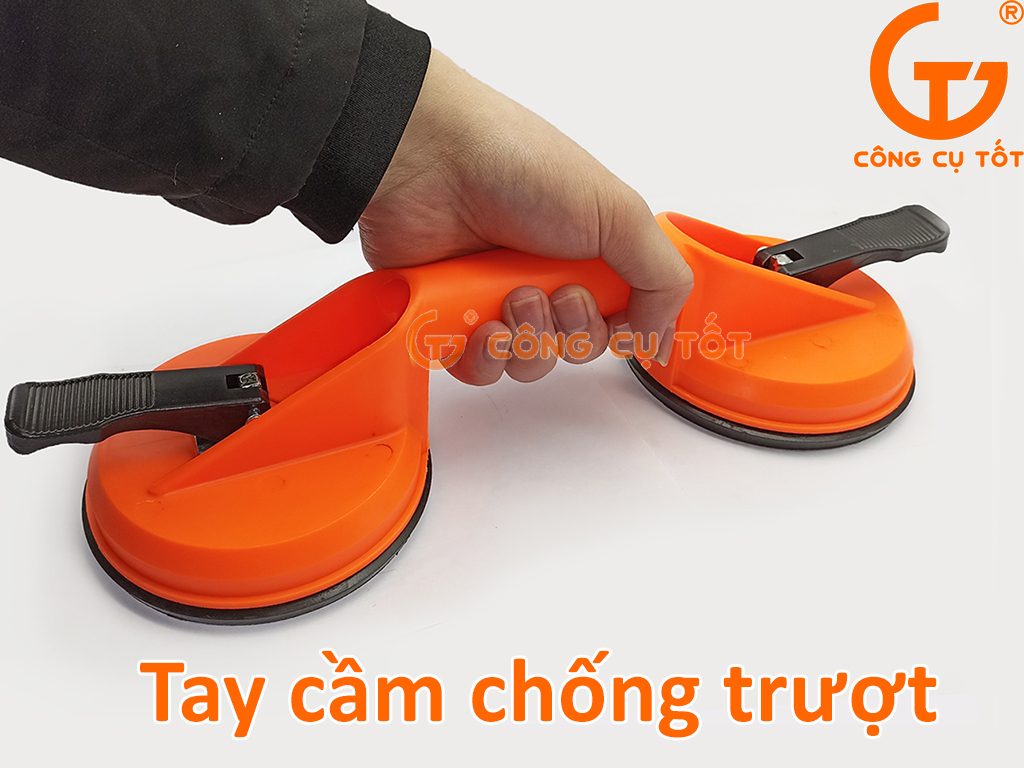 Hít kính 2 chấu nhựa cam Ø118mm