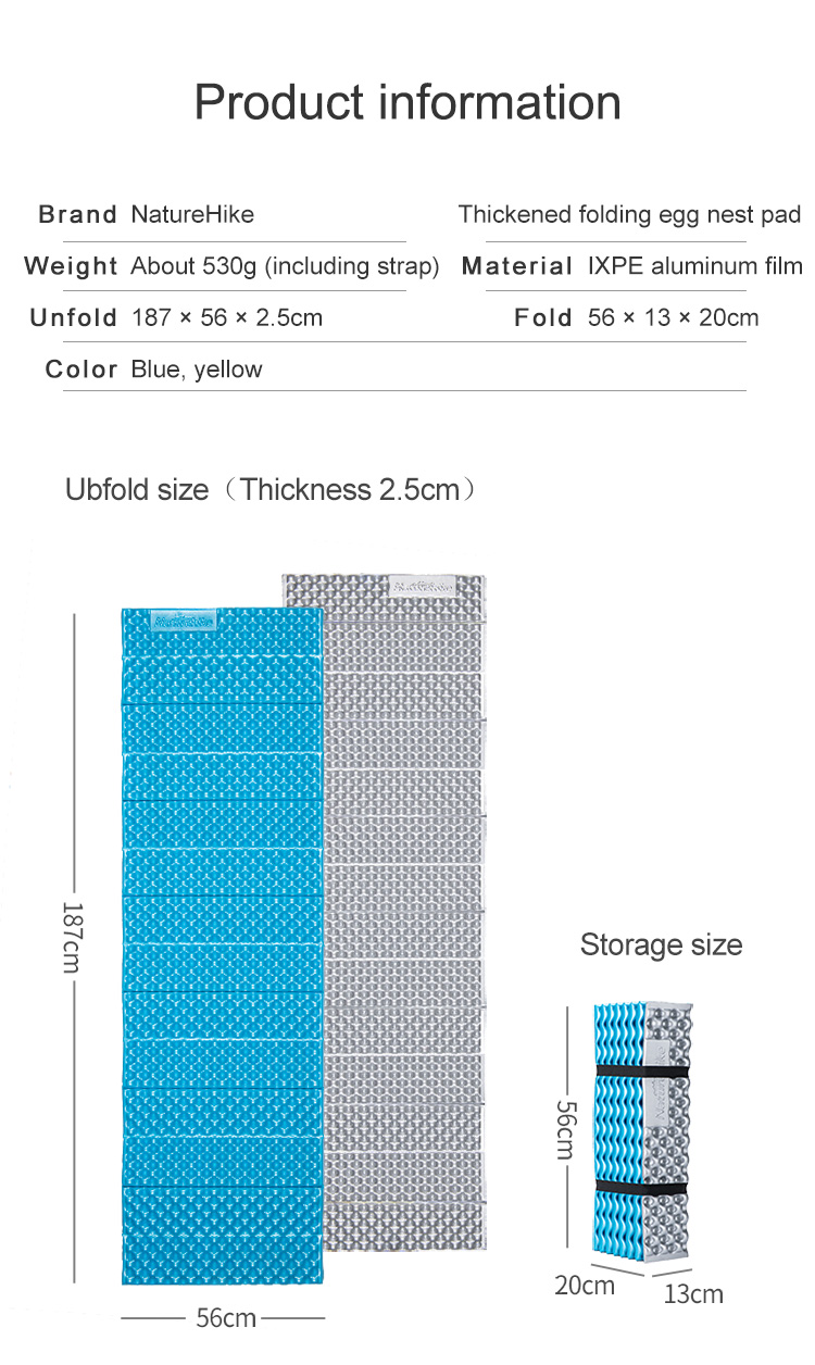 Đệm xốp cắm trại siêu nhẹ Naturehike NH19QD008