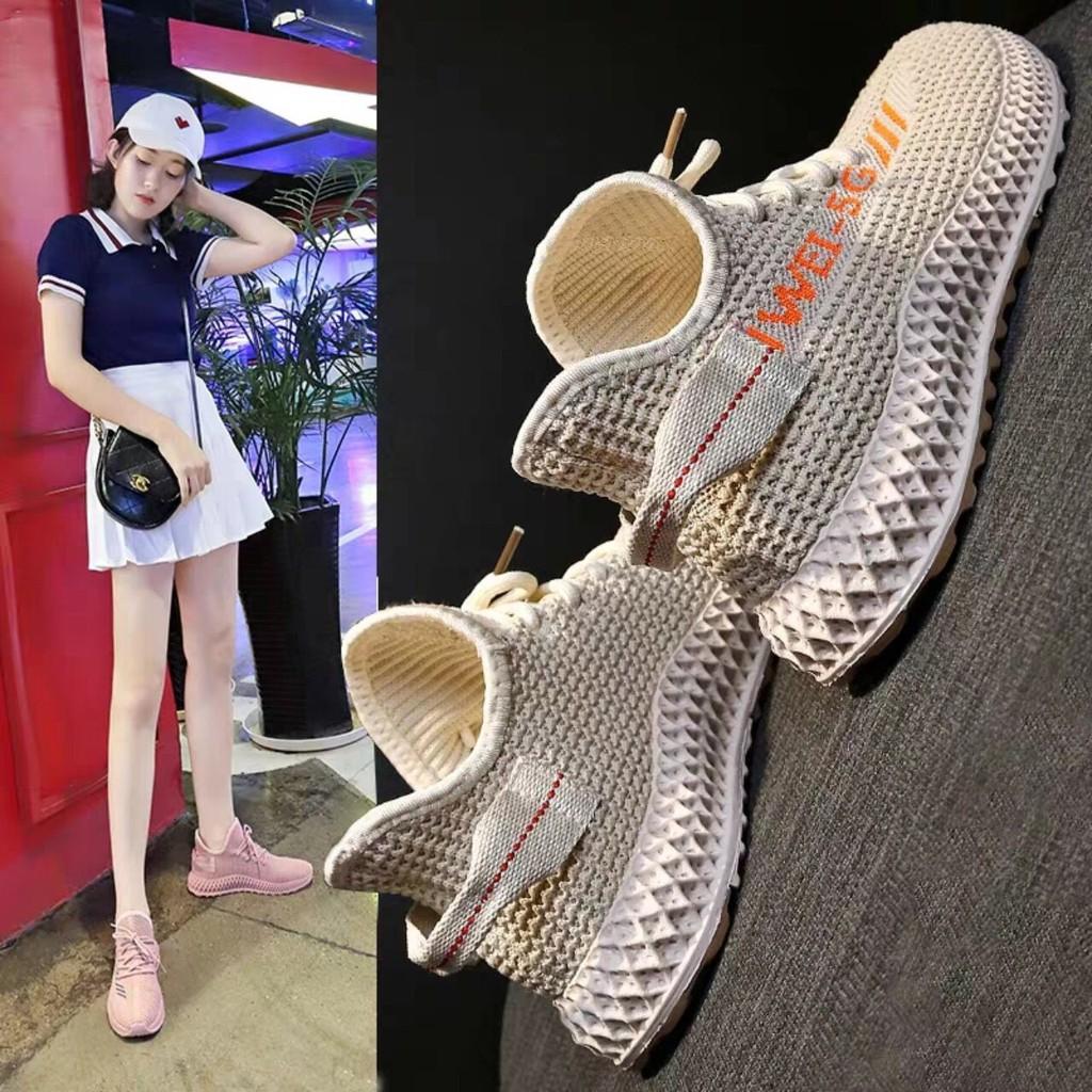 Giày thể thao nữ phong cách Hàn Quốc đế màu siêu hót 2019