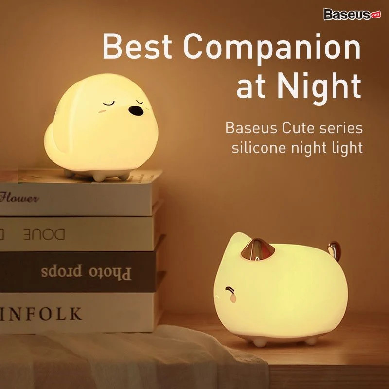 Baseus Cute series doggie silicone night light- hàng chính hãng