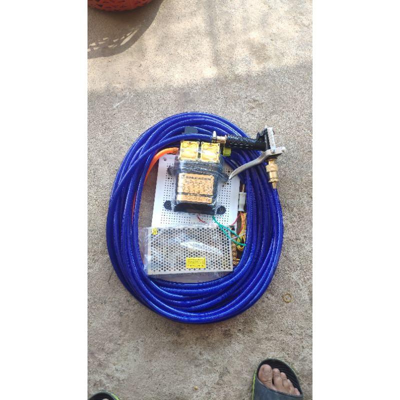 Bộ rửa xe, xịt mát lạnh bơm đôi 10m dây
