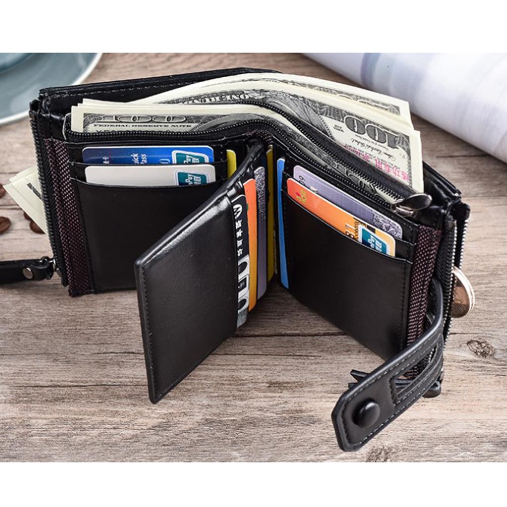 Fashion Bifold Wallet PU Leather Multi Card Organizer for Women Men