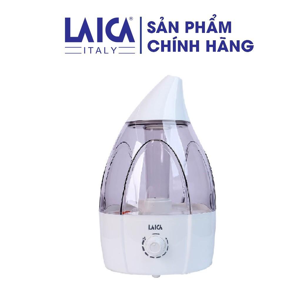 Máy tạo độ ẩm Laica HI3013- Công nghệ siêu âm - Chạy êm - Hạt sương siêu mịn - Thiết kế hình giọt nước - Ý - Hàng nhập khẩu