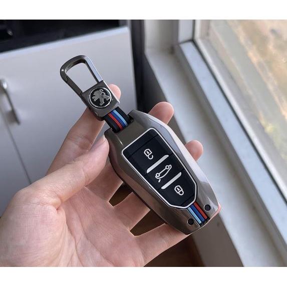 Ốp Chìa Khóa, Ốp Khóa Xe Peugeot 2008, 3008, 5008, 408 Hợp Kim Kẽm Cao Cấp