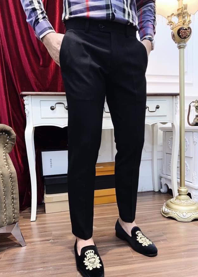 Quần Vải Nam Đen Hàn Quốc DEN55 - Đen