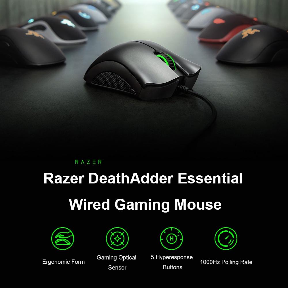 Chuột Quang Chơi Game RAZER-DeathAdder Có Dây USB Cho PC Và Laptop Với 5 Nút Độc Lập 6400DPI