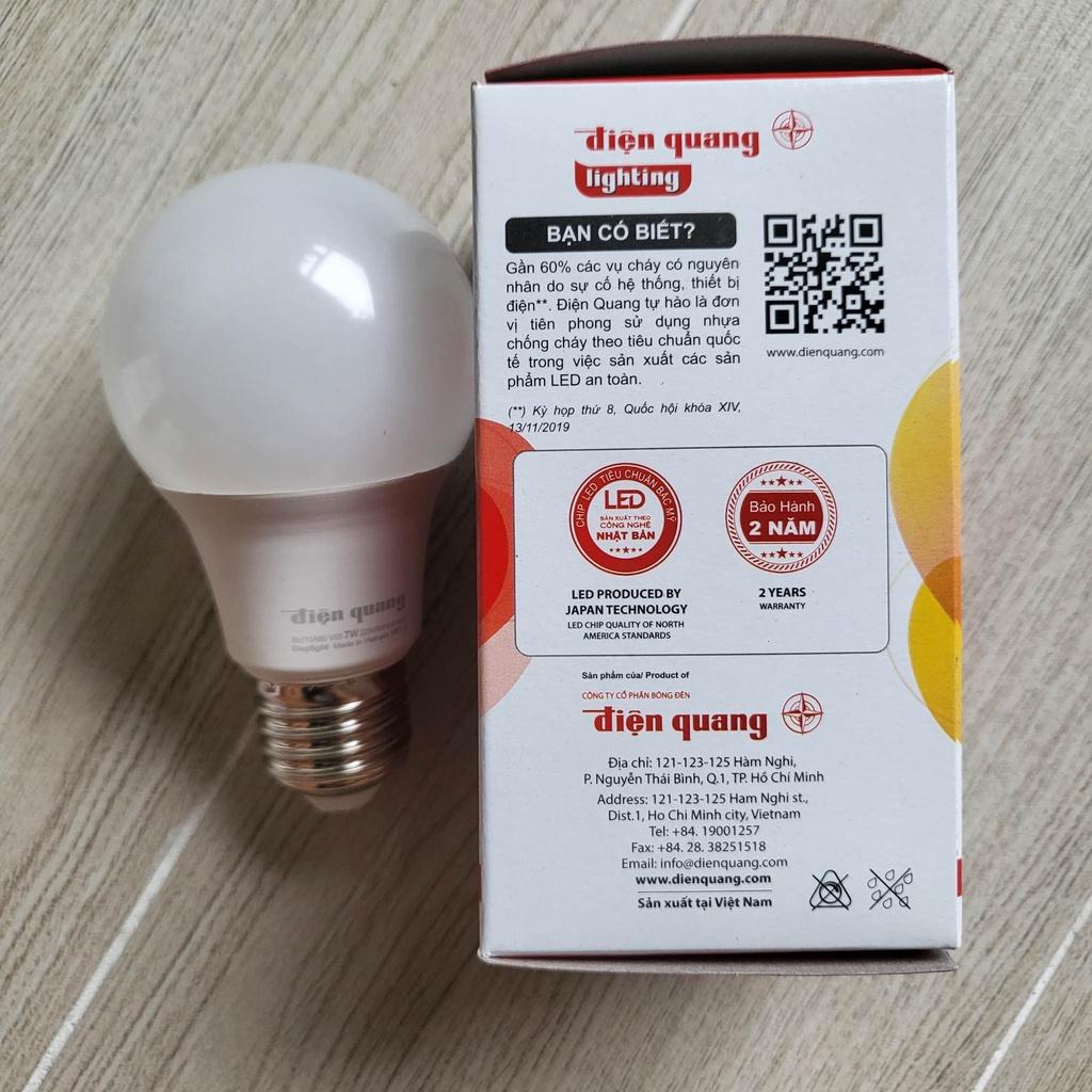 Đèn LED Bulb Điện Quang ĐQ LEDBU11A60 chụp cầu mờ - công suất 7W/9W - ánh sáng trắng/vàng