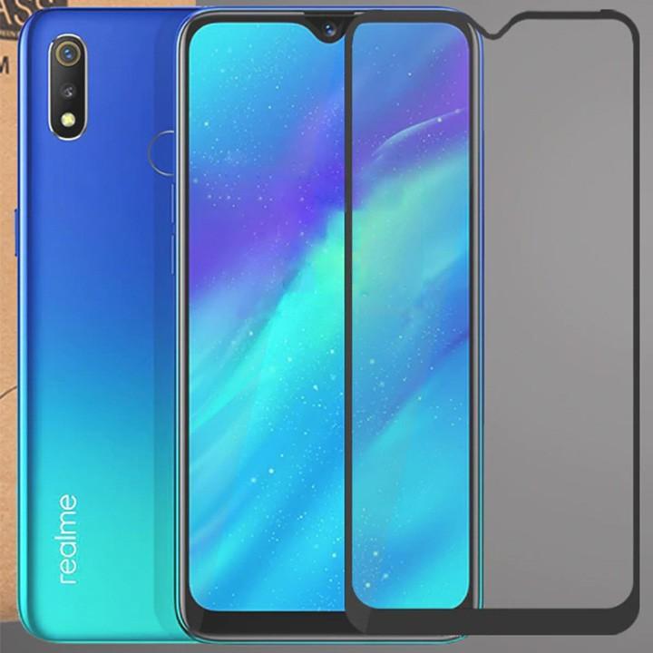 Miếng dán cường lực FULL màn hình dành cho REALME 3 PRO màu đen