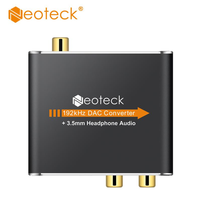 Neoteck DAC Bộ Chuyển Đổi Âm Thanh Kỹ Thuật Số Sang Analog Adapter Quang Học Đồng Trục Toslink Sợi Sang RCA Jack 3.5 Mm DAC Âm Thanh Cho Bộ Khuếch Đại