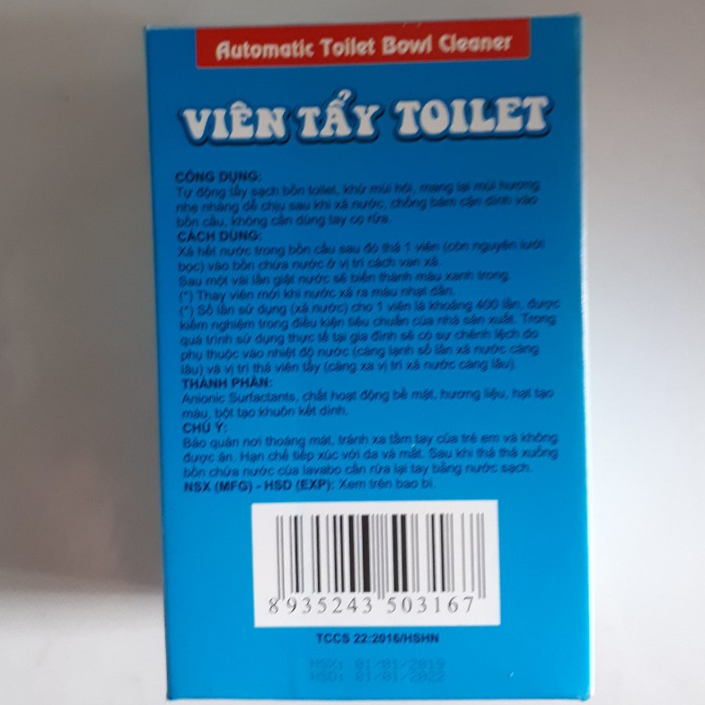 Viên tẩy toilet sạch thơm thơm sạch Hando 400 lần xả nước